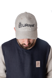 Gorra fabricada en cáñamo gris natural LiRoyal #1
